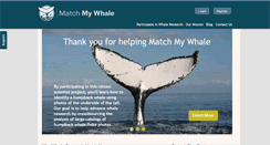 Desktop Screenshot of matchmywhale.org