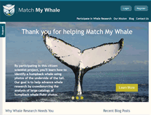 Tablet Screenshot of matchmywhale.org